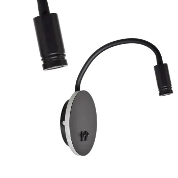 Milagro Base fekete LED fali lámpa  (MIL-ML6354) LED 1 izzós IP20