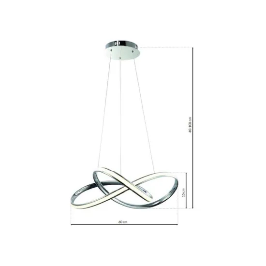 Milagro Cappio króm LED függesztett lámpa (MIL-ML3806) LED 1 izzós IP20