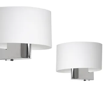 Milagro Casino fehér-króm fali lámpa (MIL-ML6371) E27 1 izzós IP20