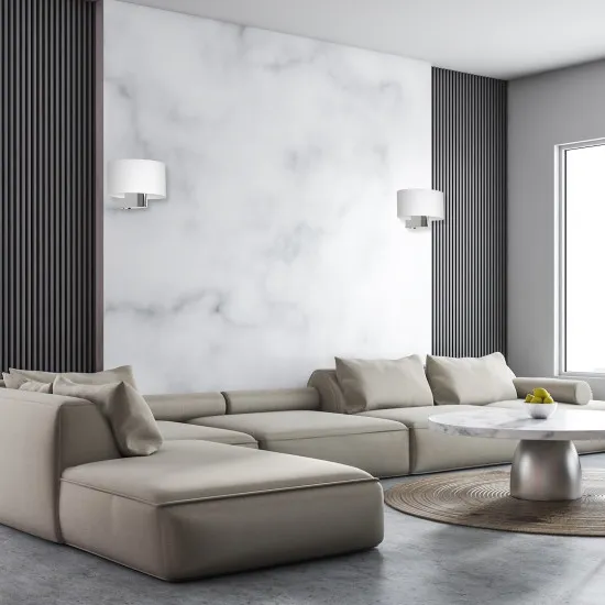 Milagro Casino fehér-króm fali lámpa (MIL-ML6371) E27 1 izzós IP20