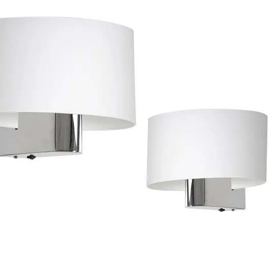 Milagro Casino fehér-króm fali lámpa (MIL-ML6371) E27 1 izzós IP20