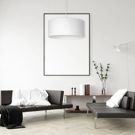 Milagro Casino fehér-króm függesztett lámpa (MIL-ML6374) E27 1 izzós IP20