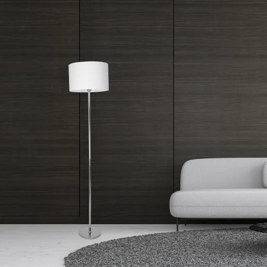 Milagro Casino fehér-króm állólámpa (MIL-ML6376) E27 1 izzós IP20