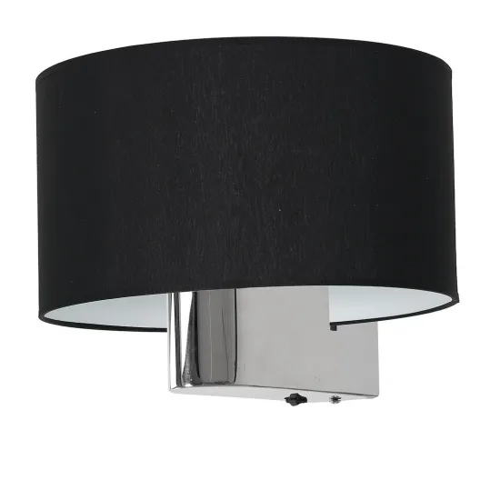 Milagro Casino fekete-króm fali lámpa (MIL-ML6377) E27 2 izzós IP20