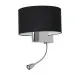 Milagro Casino fekete-króm fali lámpa (MIL-ML6378) E27+LED 1 izzós IP20