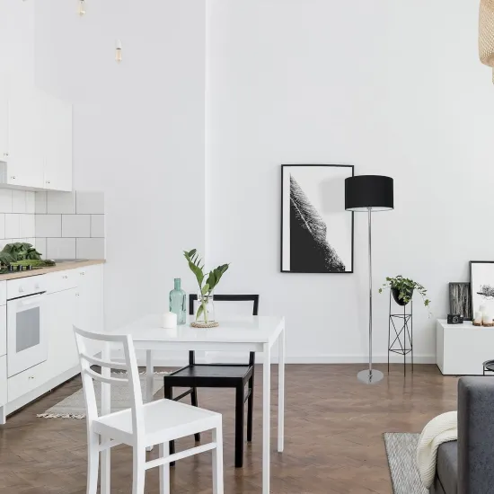 Milagro Casino fekete-króm állólámpa (MIL-ML6382) E27 1 izzós IP20