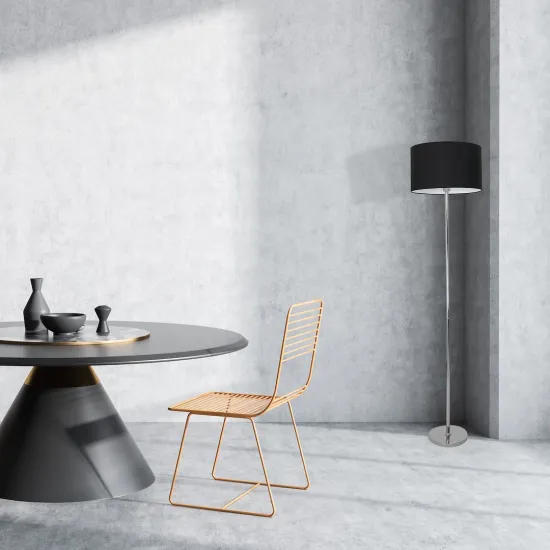 Milagro Casino fekete-króm állólámpa (MIL-ML6382) E27 1 izzós IP20