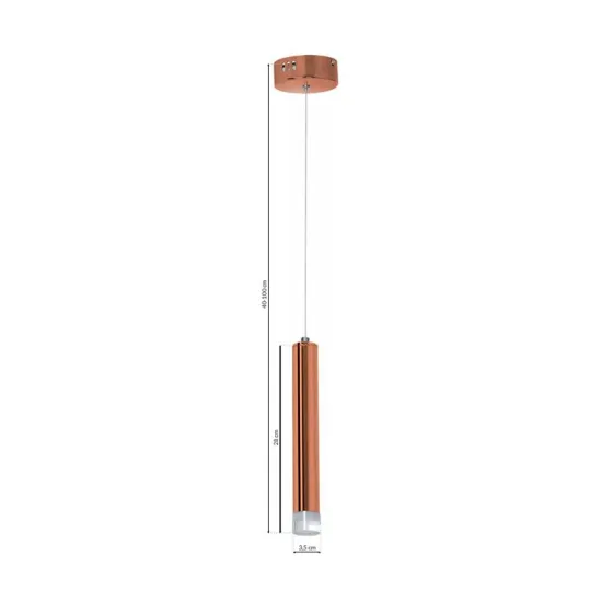 Milagro Copper réz LED függesztett lámpa (MIL-ML984) LED 1 izzós IP20