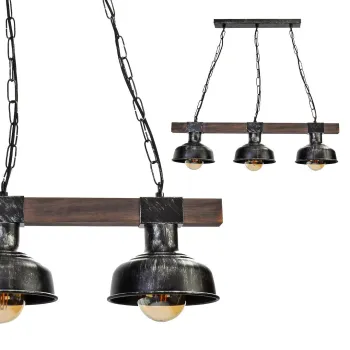 Milagro Faro fekete-barna függesztett lámpa (MIL-MLP6243) E27 3 izzós IP20