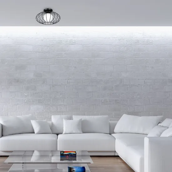 Milagro Kronos Black fekete-fehér mennyezeti lámpa (MIL-MLP4425) E14 1 izzós IP20