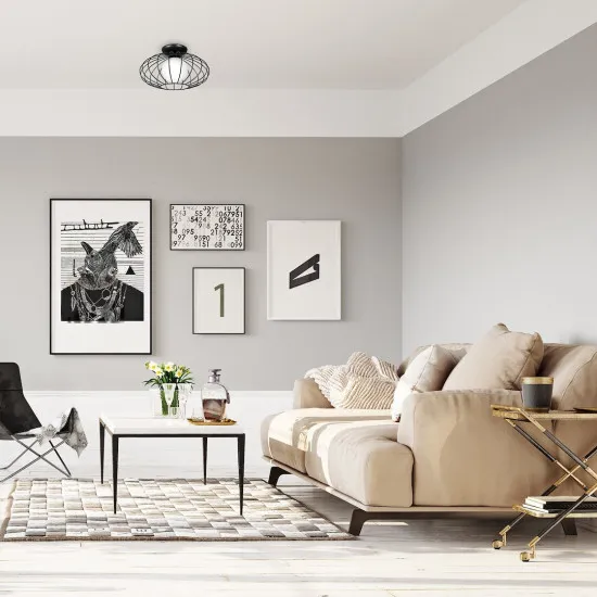 Milagro Kronos Black fekete-fehér mennyezeti lámpa (MIL-MLP4425) E14 1 izzós IP20