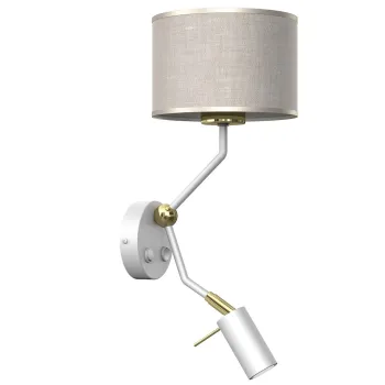 Milagro Lino fehér fali lámpa (MIL-MLP7494) E27+LED 2 izzós IP20