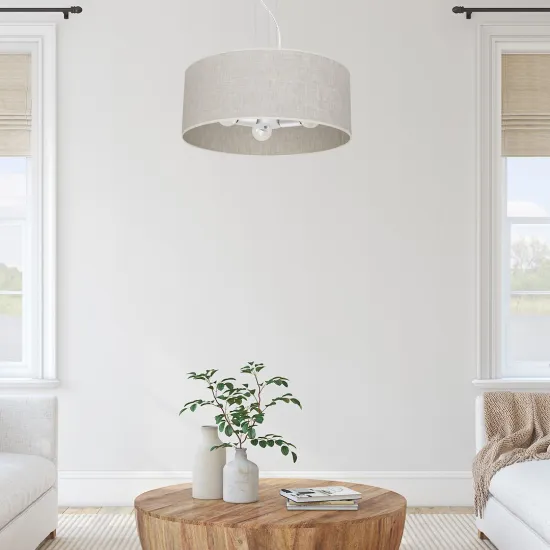 Milagro Lino fehér függesztett lámpa (MIL-MLP7501) E27 1 izzós IP20