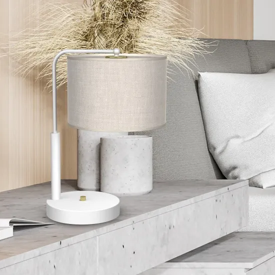 Milagro Lino fehér asztali lámpa (MIL-MLP7502) E27 1 izzós IP20