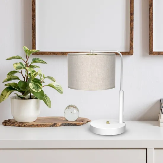 Milagro Lino fehér asztali lámpa (MIL-MLP7502) E27 1 izzós IP20
