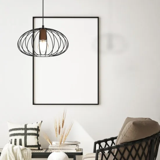 Milagro Meridano fekete-barna függesztett lámpa (MIL-MLP7959) E27 1 izzós IP20