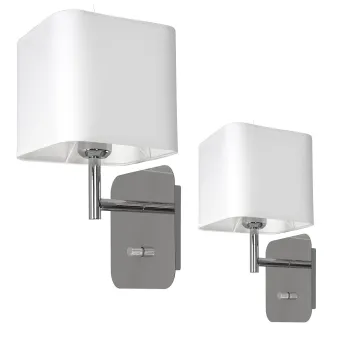 Milagro Napoli fehér-króm fali lámpa (MIL-ML6359) E27 1 izzós IP20