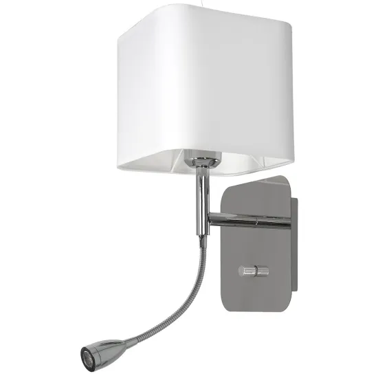 Milagro Napoli fehér-króm fali lámpa (MIL-ML63600) E27+LED 2 izzós IP20