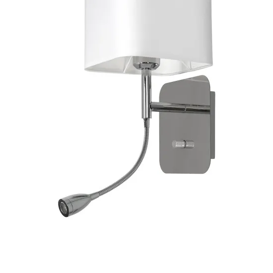 Milagro Napoli fehér-króm fali lámpa (MIL-ML63600) E27+LED 2 izzós IP20