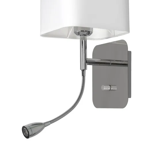 Milagro Napoli fehér-króm fali lámpa (MIL-ML63600) E27+LED 2 izzós IP20