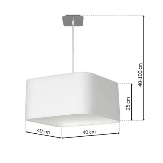 Milagro Napoli fehér-króm függesztett lámpa (MIL-ML6362) E27 1 izzós IP20