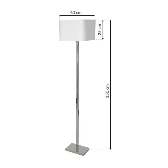 Milagro Napoli fehér-króm állólámpa (MIL-ML6364) E27 1 izzós IP20