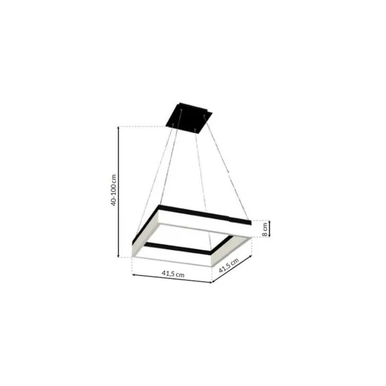 Milagro Nero fekete LED függesztett lámpa (MIL-ML081) LED 1 izzós IP20