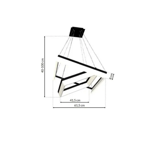 Milagro Nero fekete LED függesztett lámpa (MIL-ML082) LED 1 izzós IP20