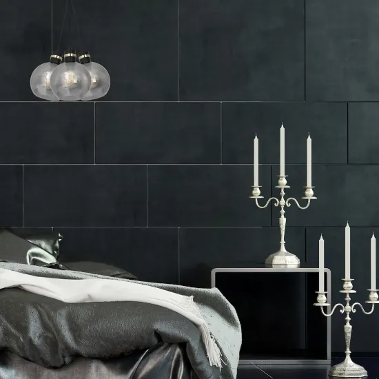 Milagro Omega fekete-füstszínű függesztett lámpa (MIL-MLP6533) E27 3 izzós IP20