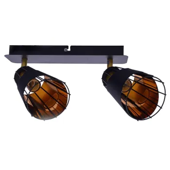 Milagro Rick arany-fekete mennyezeti spotlámpa (MIL-ML5566) E14 2 izzós IP20