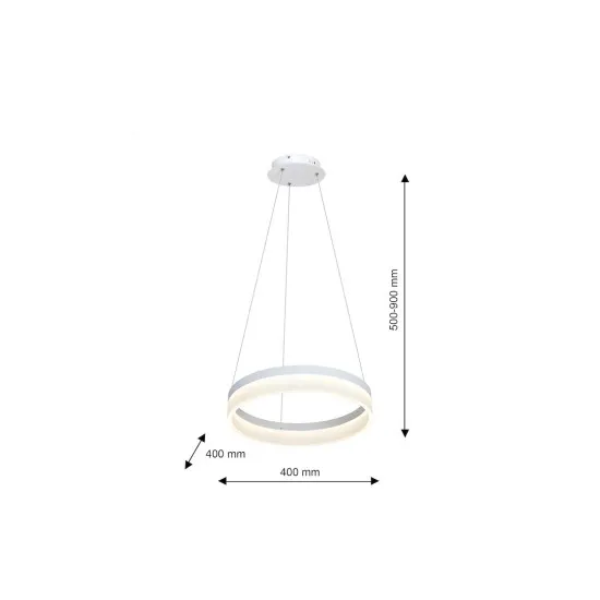 Milagro Ring fehér LED függesztett lámpa (MIL-ML405) LED 1 izzós IP20
