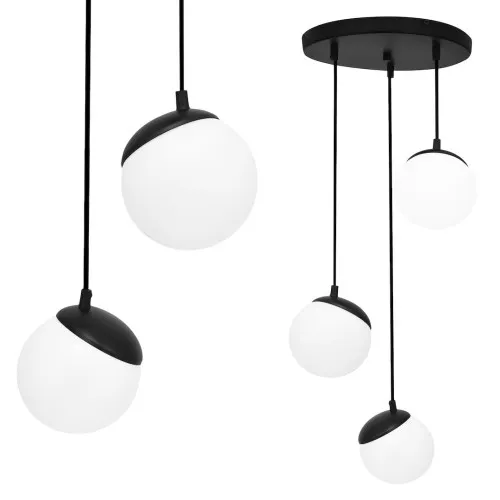 Milagro Sfera fekete-fehér függesztett lámpa (MIL-MLP8868) E14 3 izzós IP20