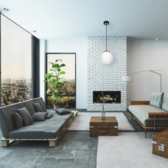 Milagro Sparta fekete-fehér függesztett lámpa (MIL-MLP6495) E27 1 izzós IP20