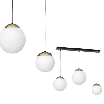 Milagro Sparta fekete-fehér függesztett lámpa (MIL-MLP6500) E14 3 izzós IP20