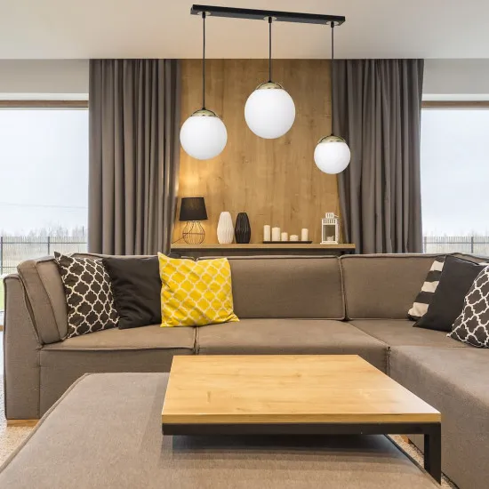 Milagro Sparta fekete-fehér függesztett lámpa (MIL-MLP6500) E14 3 izzós IP20