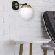 Milagro Sparta fekete-fehér fali lámpa (MIL-MLP6512) E14 1 izzós IP20