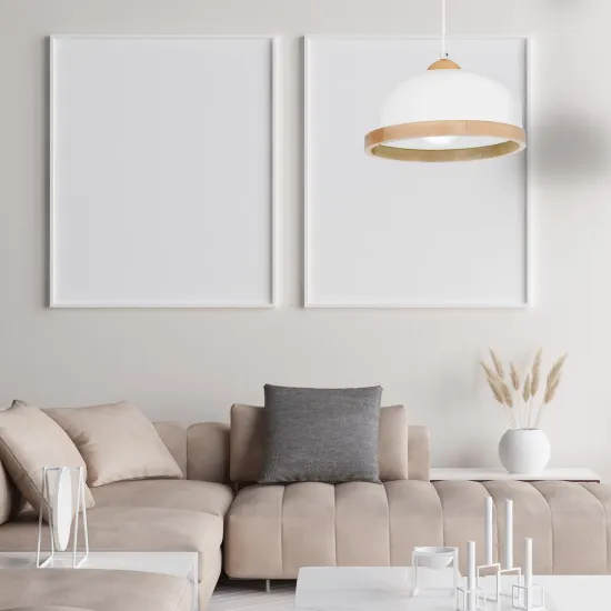 Milagro Studio fehér-barna függesztett lámpa (MIL-MLP8849) E27 1 izzós IP20