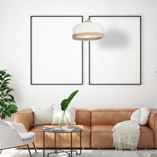 Milagro Studio fehér-barna függesztett lámpa (MIL-MLP8849) E27 1 izzós IP20