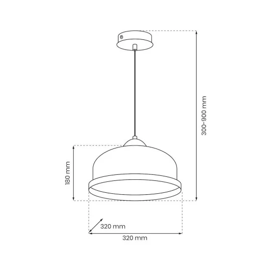Milagro Studio fehér-barna függesztett lámpa (MIL-MLP8849) E27 1 izzós IP20