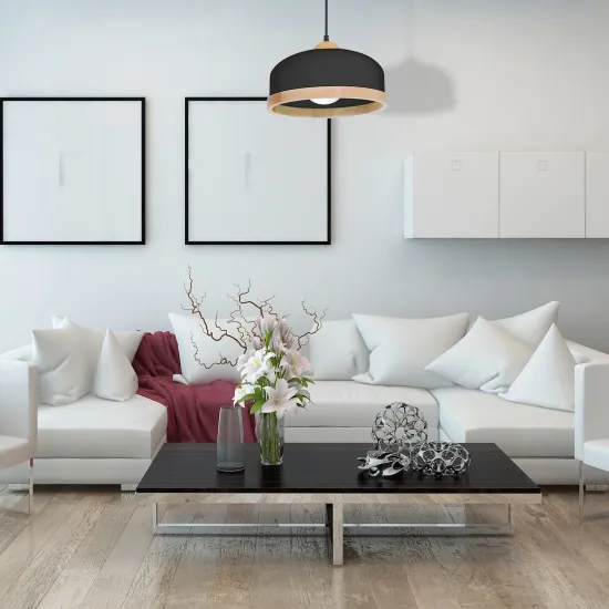 Milagro Studio fekete-barna függesztett lámpa (MIL-MLP8851) E27 1 izzós IP20