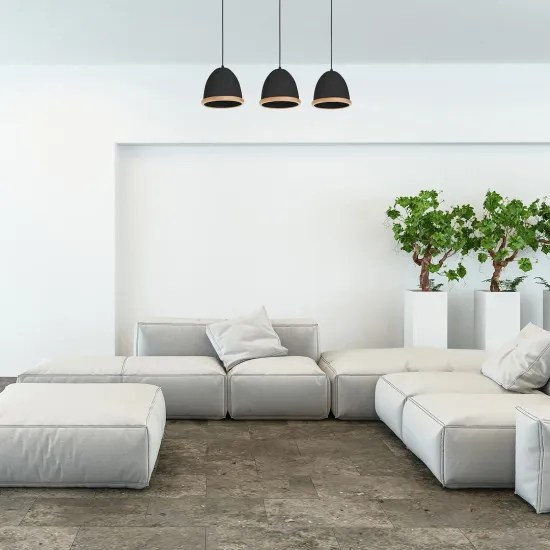 Milagro Studio fekete-barna függesztett lámpa (MIL-MLP8852) E27 3 izzós IP20