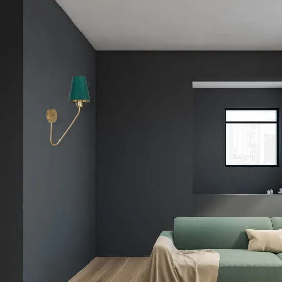 Milagro Victoria arany-zöld fali lámpa (MIL-MLP4906) E27 1 izzós IP20