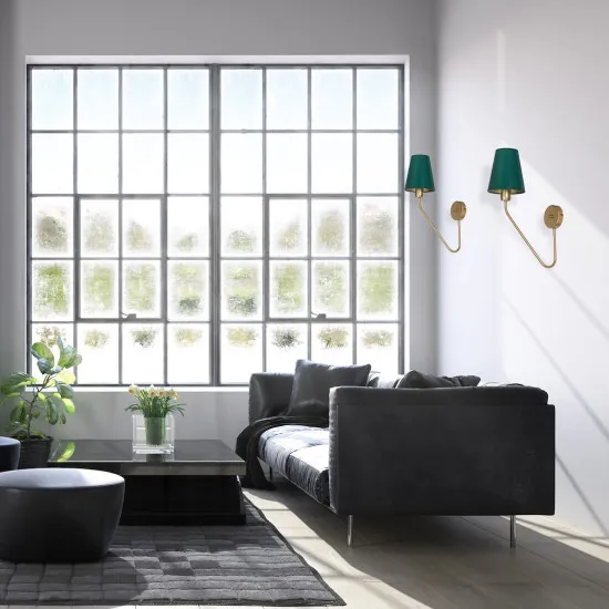 Milagro Victoria arany-zöld fali lámpa (MIL-MLP4906) E27 1 izzós IP20