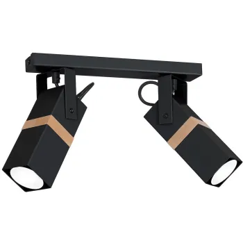 Milagro Vidar fekete-barna mennyezeti spotlámpa (MIL-MLP5401) GU10 2 izzós IP20