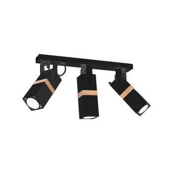 Milagro Vidar fekete-barna mennyezeti spotlámpa (MIL-MLP5402) GU10 3 izzós IP20