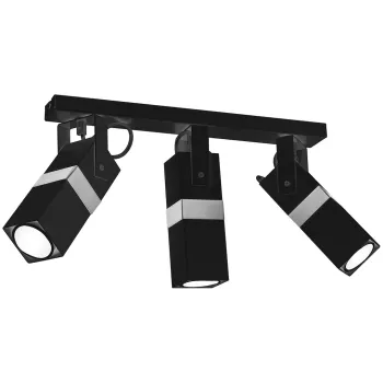 Milagro Vidar fekete-króm mennyezeti spotlámpa (MIL-MLP6286) GU10 3 izzós IP20