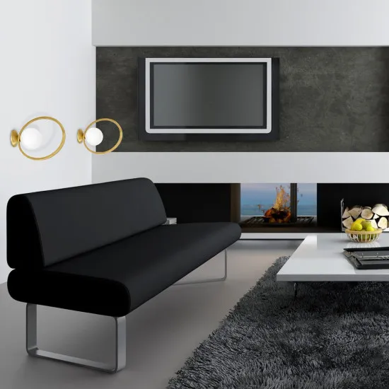 Milagro Vienna arany-fehér fali lámpa (MIL-MLP5572) E14 1 izzós IP20