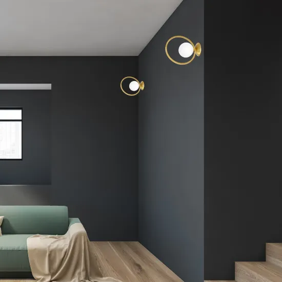 Milagro Vienna arany-fehér fali lámpa (MIL-MLP5572) E14 1 izzós IP20