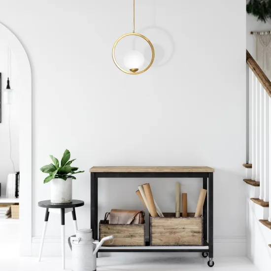 Milagro Vienna arany-fehér függesztett lámpa (MIL-MLP5573) E14 1 izzós IP20