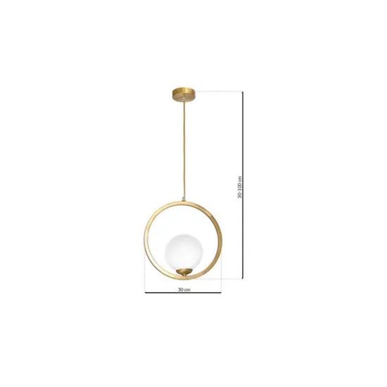 Milagro Vienna arany-fehér függesztett lámpa (MIL-MLP5573) E14 1 izzós IP20